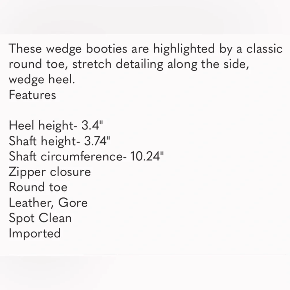 🟠 NINE WEST LEATHER CURTIS WEDGE ANKLE BOOTIE - BRAND NEW - WOMENS SIZE 9.5 🟠 - Picture 8 of 8